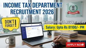 Income Tax Gujarat Sports Quota Recruitment 2026 - Apply Online for 46 Tax Assistant and MTS Posts