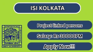 ISI Kolkata Project linked persons Recruitment 2026 – Apply Online