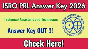ISRO PRL Technical Assistant and Technician Answer Key 2026 OUT - Download PDF & Raise Objection