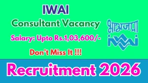 IWAI Consultant Recruitment 2026 - Apply Offline