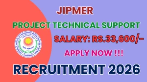 JIPMER Project Technical Support III Recruitment 2026 - Apply Offline