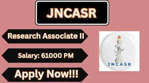 JNCASR Research Associate II Recruitment 2026 – Apply Online