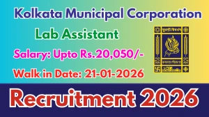 Kolkata Municipal Corporation Lab Assistant Recruitment 2026 – Walk in