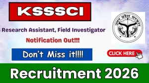 KSSSCI Recruitment 2026 - Apply Offline for 02 Research Assistant, Field Investigator Posts