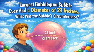 Largest Bubblegum Bubble Ever Had a Diameter of 23 Inches. What Was the Bubble’s Circumference?
