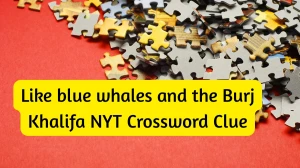 Like blue whales and the Burj Khalifa NYT Crossword Clue