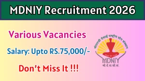 MDNIY Recruitment 2026 – Walk in for 21 JRF, Senior Consultant And More Posts