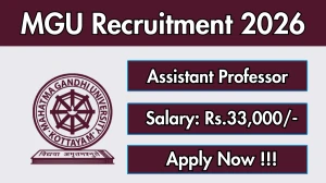 MGU Assistant Professor Recruitment 2026 - Apply Offline