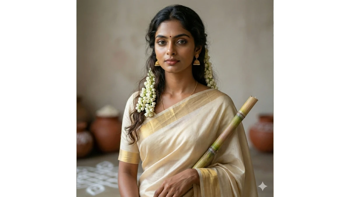 12 Google Gemini AI Pongal Photo Editing Prompts for Girls to Create Elegant Festive Portraits