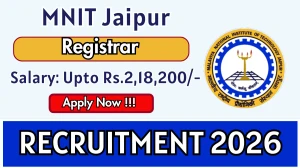 MNIT Jaipur Registrar Recruitment 2026 - Apply Online