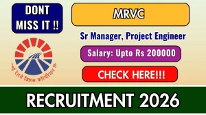 MRVC Recruitment 2026 - Apply Online for 07 Sr Manager, Project Engineer Posts MRVC Recruitment 2026 - Apply Online for 07 Sr Manager, Project Engineer Posts