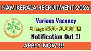 NAM Kerala Recruitment 2026 - Apply Offline for 03 Pharmacist, Lab Technician and More Posts