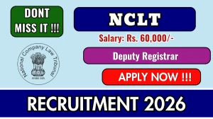 NCLT Deputy Registrar Recruitment 2026 – Apply Online