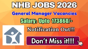 NHB General Manager Recruitment 2026 - Apply Online