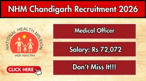 NHM Chandigarh Medical Officer Recruitment 2026 – Walk in