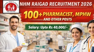 NHM Raigad Notification 2026 Out: Apply Offline for 154 Pharmacist, MPHW and Other Posts, Registration Starts Today