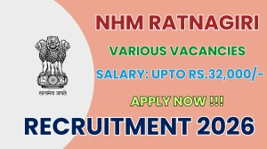 NHM Ratnagiri Recruitment 2026 - Apply Offline for 04 Part Time Medical Officer, ANM And More Posts