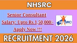 NHSRC Senior Consultant Recruitment 2026 - Apply Online