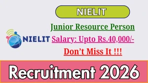NIELIT Junior Resource Person Recruitment 2026 - Apply Offline