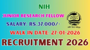 NIH Junior Research Fellow Recruitment 2026 – Walk in