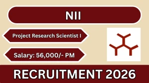 NII Project Research Scientist I Recruitment 2026 – Apply Online