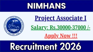 NIMHANS Project Associate I Recruitment 2026 – Walk in