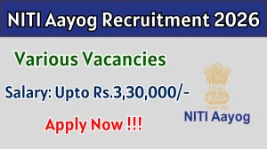 NITI Aayog Recruitment 2026 - Apply Online for 31 Senior Lead, Senior Specialist and More Posts