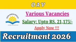 OAV Recruitment 2026 - Apply Offline for Warden, Head Cook  And More 05 Posts