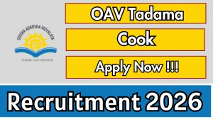 OAV Tadama Cook Recruitment 2026 - Apply Offline
