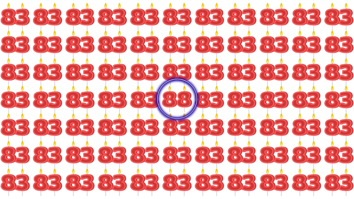 Observation Find it Out: Within 8 Seconds Spot the Number 88 among 83