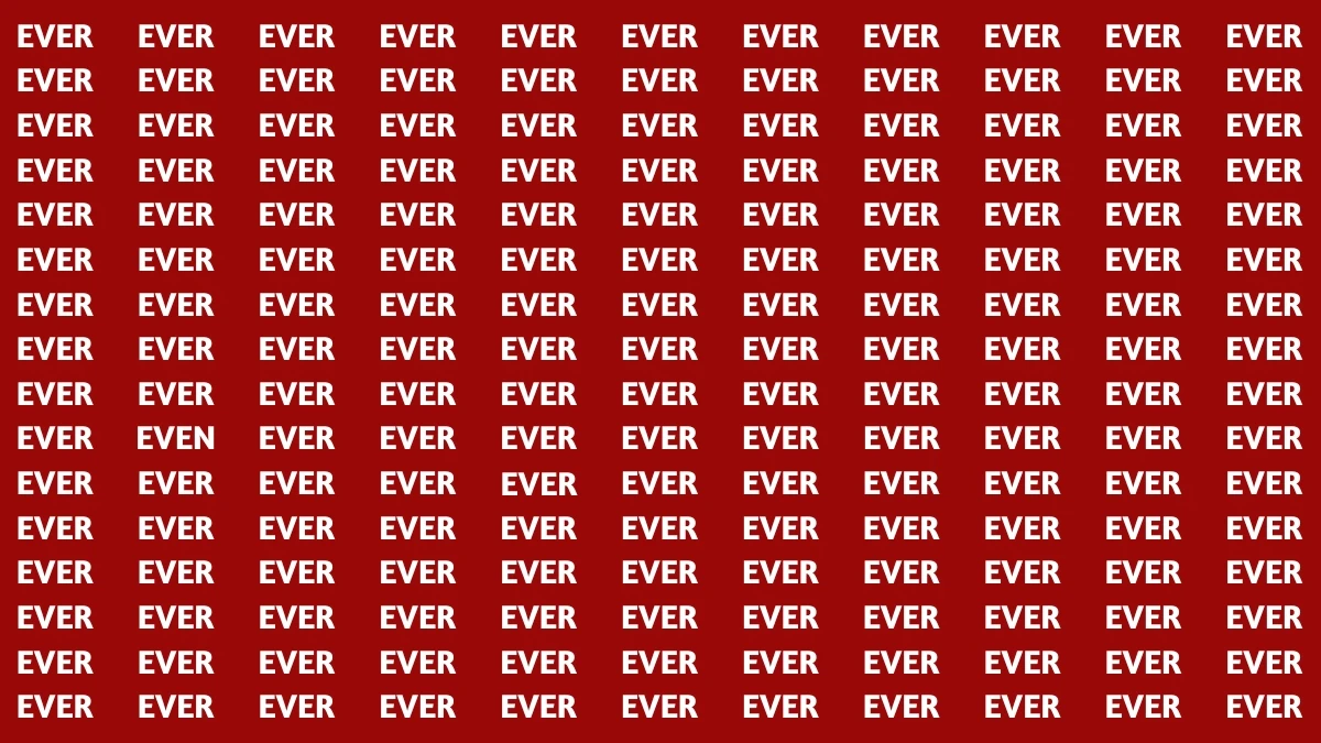 Only Sharp Eyes Can Spot the Hidden EVEN Among EVER Can You Find It in 7 Seconds?