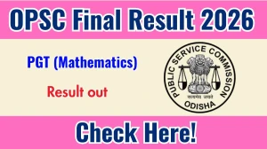 OPSC PGT (Mathematics) Final Result 2026 OUT (Direct Link) - Download Scorecard @opsc.gov.in