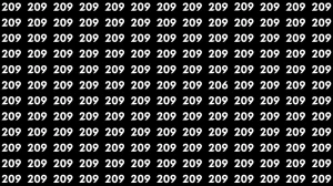 Optical Illusion 7 Seconds Challenge: Only People with Eagle Eyes Can spot the Number 206
