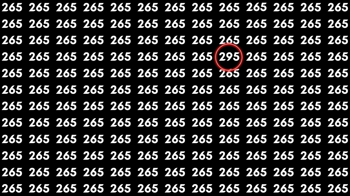 Optical Illusion 7 Seconds Challenge: Only People with Eagle Eyes Can spot the Number 295