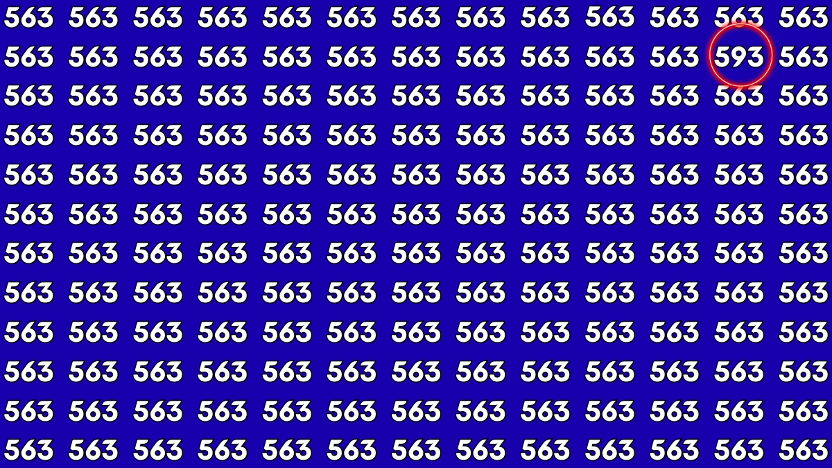 Optical Illusion 7 Seconds Challenge: Only People with Eagle Eyes Can spot the Number 593