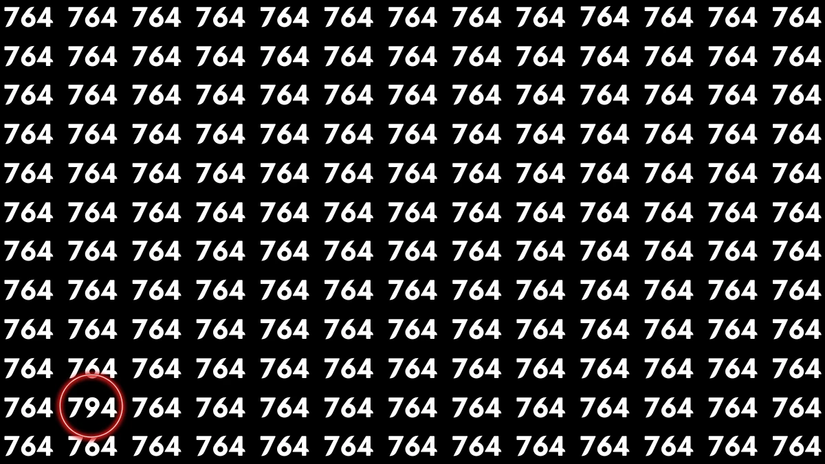 Optical Illusion 7 Seconds Challenge: Only People with Eagle Eyes Can spot the Number 794