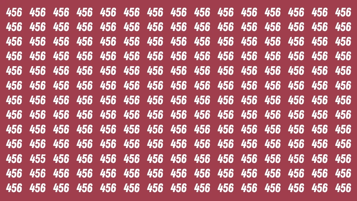 Optical Illusion 8 Seconds Challenge: Only People with Eagle Eyes Can spot the Number 455