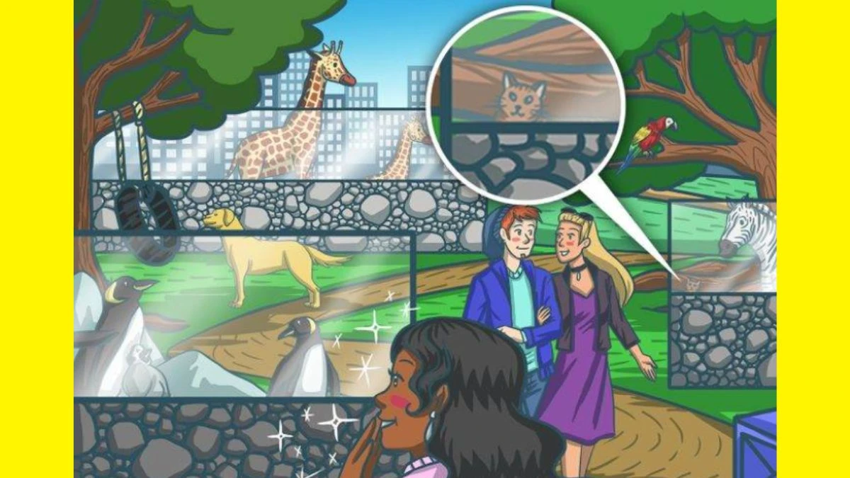 Optical Illusion Eye Challenge: Can You Spot Cat Hidden Inside The Zoo In 10 Seconds?