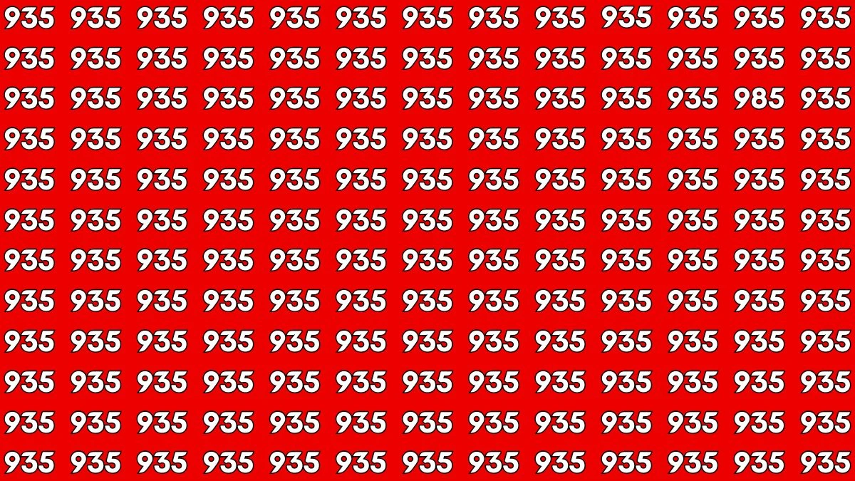 Optical Illusion Challenge: Only a Person with High IQ Level Can Spot the Hidden Number 985