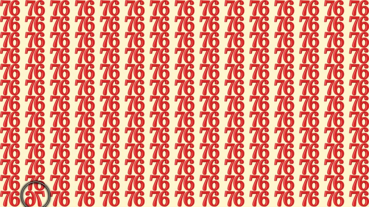 Optical Illusion Eye Test: Can You Spot the Inverted 76 among 76 in 7 Seconds