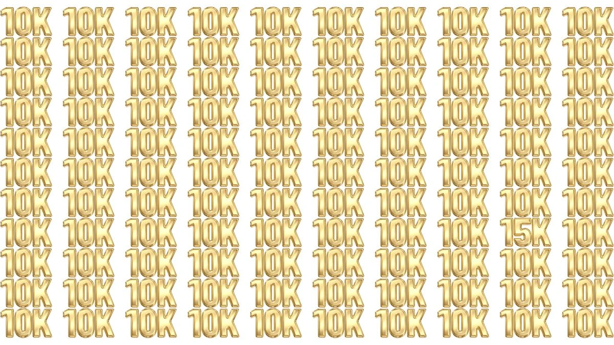 Optical Illusion Eye Test Challenge: Can You Spot the 15K Among 10K in 8 Seconds?