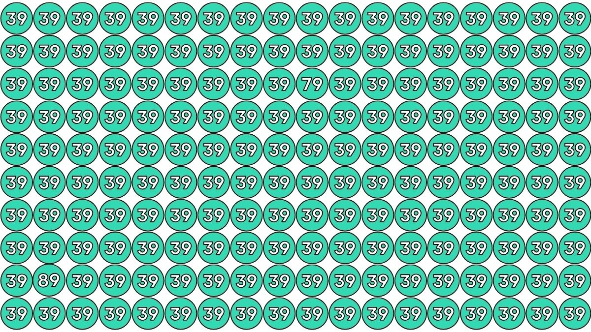 Optical Illusion Eye Test Challenge: Within 9 Seconds Spot The Number 89 and 79 among 39