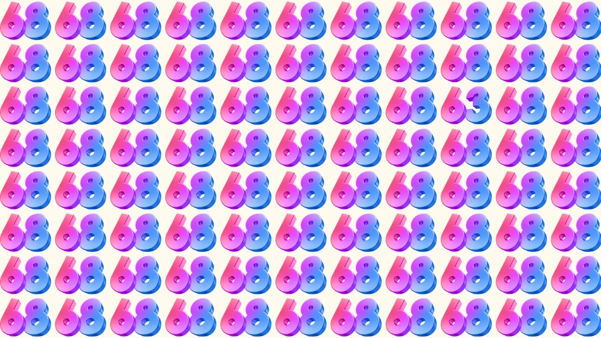 Optical Illusion Find it Out: Within 5 Seconds Spot The Number 63 among 68