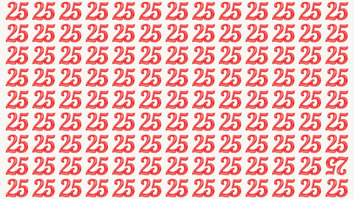 Optical Illusion IQ Test: Are You A Genius? Within 6 Seconds Spot The Inverted 25 among 25