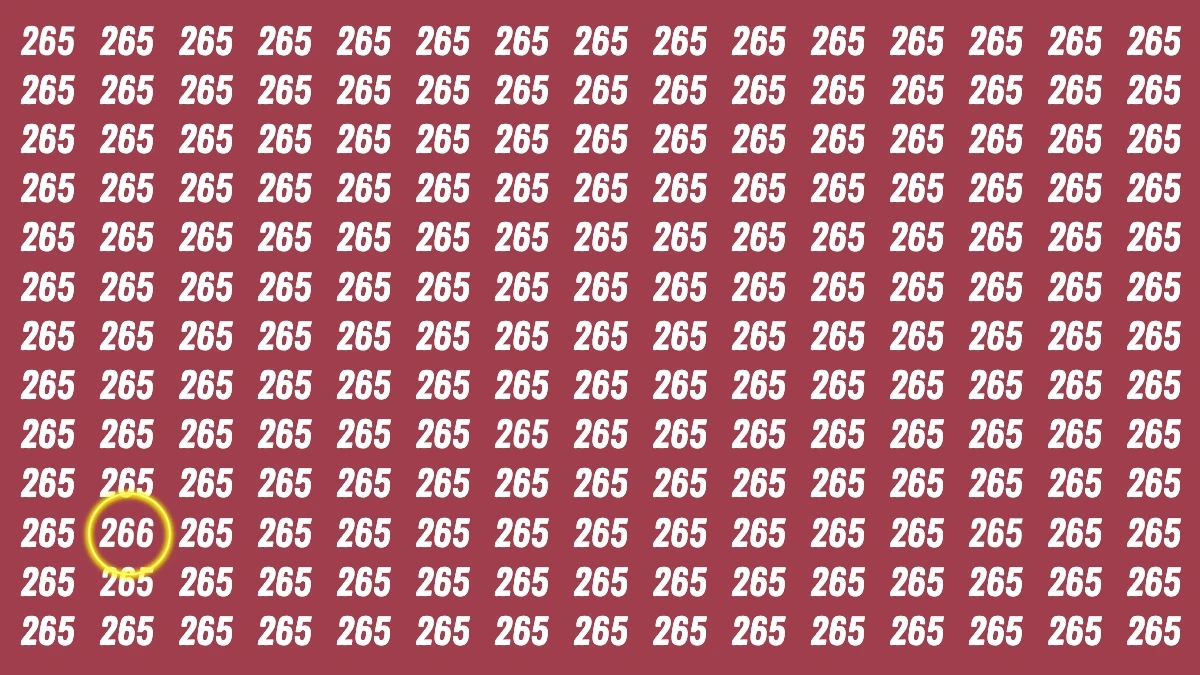 Optical Illusion 8 Seconds Challenge: Only People with Eagle Eyes Can spot the Number 266