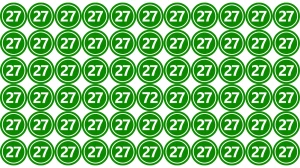 Optical Illusion IQ Test: Can You Spot the Number 72 Among 27 in 7 Seconds?