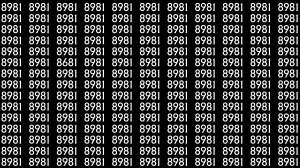 Optical Illusion IQ Test: Can You Spot the Number 8681 Among 8981 in 8 Seconds?