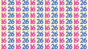 Optical Illusion: Within 5 Seconds Spot the Number 19 among 16 and 26