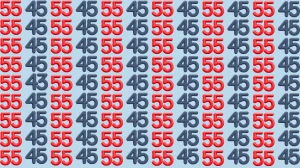 Optical Illusion: Within 5 Seconds Spot The Number 43 among 55 and 45