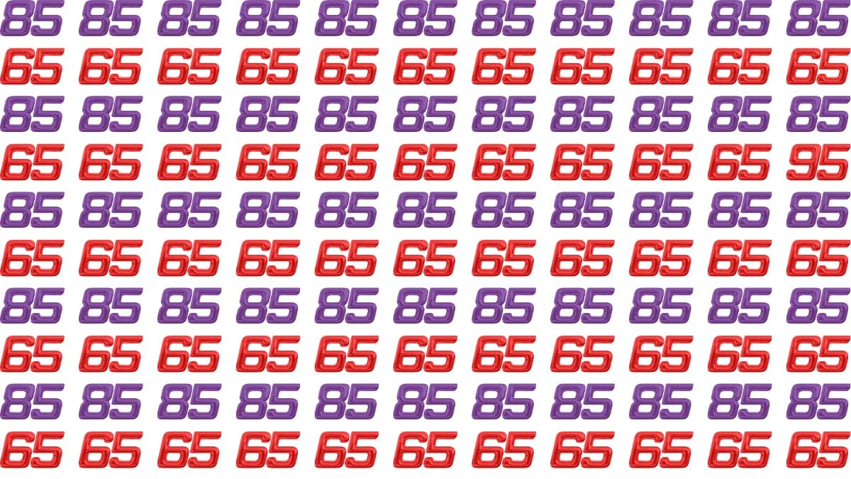 Optical Illusion: Within 5 Seconds Spot The Number 95 among 85 and 65